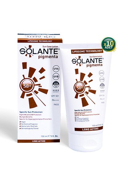 Solante Pigmenta Lotion Spf 50 150 ml New Season 2027 Expiration - 10 Pieces