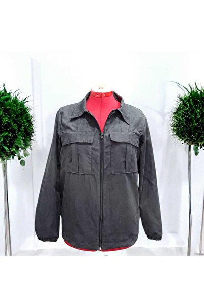 Butik Mevsimlik Çift Cepli Süet Ceket