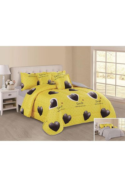 HOURS Rosemary-006 Romantic Horse Duvet Set, 6 Pieces, Double