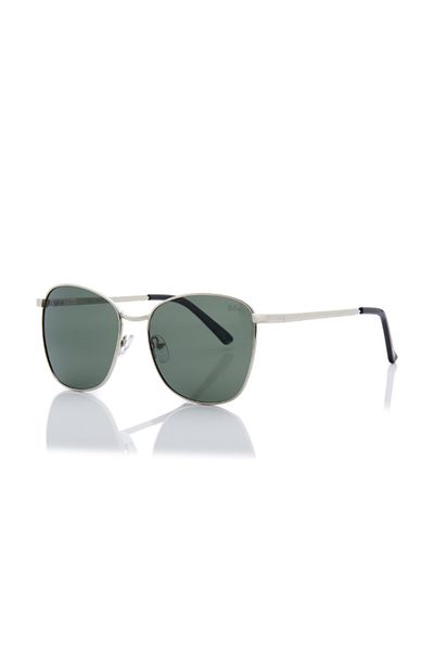 Lee Cooper Polarized Sunglasses Silver Frame G15 Mirror Lens 55mm - LC1207C02