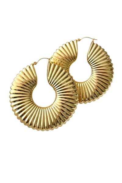 Pao Rosa Brand Model Hoop Earrings (Big)
