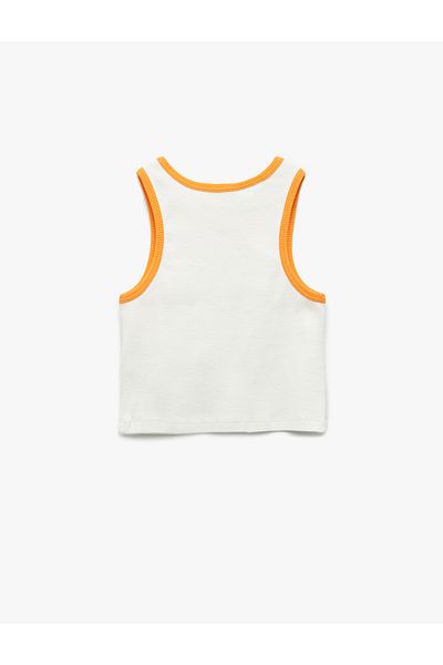 Koton Bugs Bunny Printed Ribbed Licensed Crew Neck Crop Undershirt