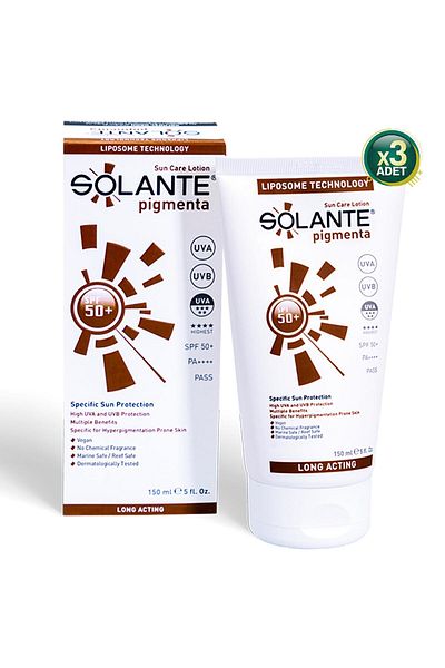 Solante Pigmenta Lotion Spf 50 150 ml New Season 2027 Expiration -3 Pieces