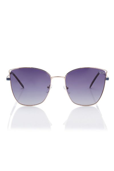Lee Cooper Polarized Sunglasses Gold Frame Gradient Grey Mirror Lens 59mm - LC1202C03