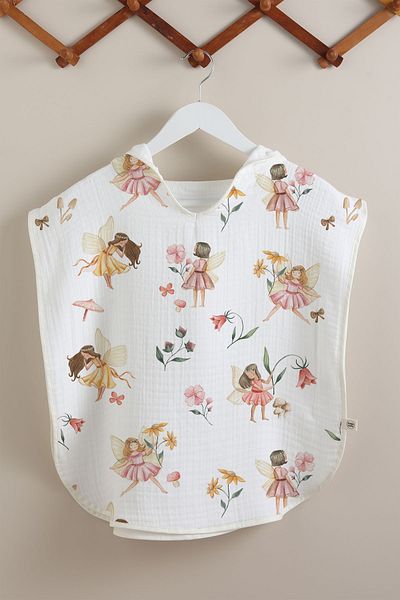 Tuğba Kuğu 4 Layer Muslin Poncho - Dancing Fairies
