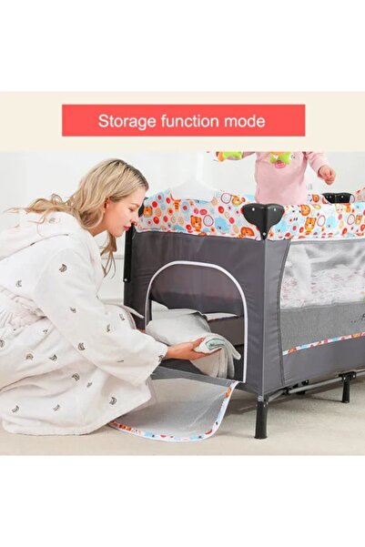 MAAS Safe and comfortable baby crib and cot with mesh barriers to keep the interior more ventilated.