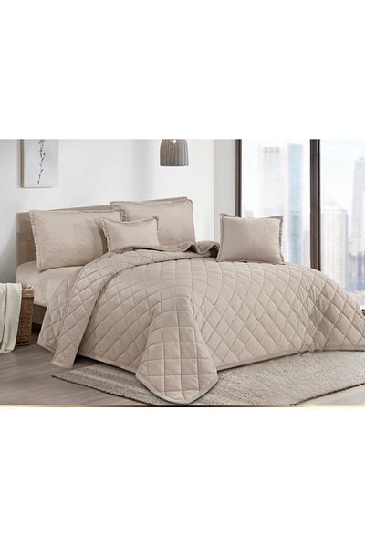 HOURS Horse Fur and Velvet Winter Compressed Duvet Set, Durable and Soft Fabric, 6 Pieces, King Size