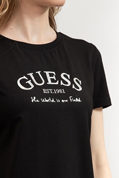 Guess Margot Ss T-Shirt Women's Black T-Shirt V5Ri16J1314-Jblk