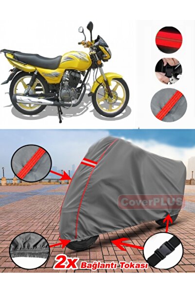 CoverPlus Arora AR 100-19 مفرش أنيق للدراجة النارية، خيمة باللون الأحمر والرمادي