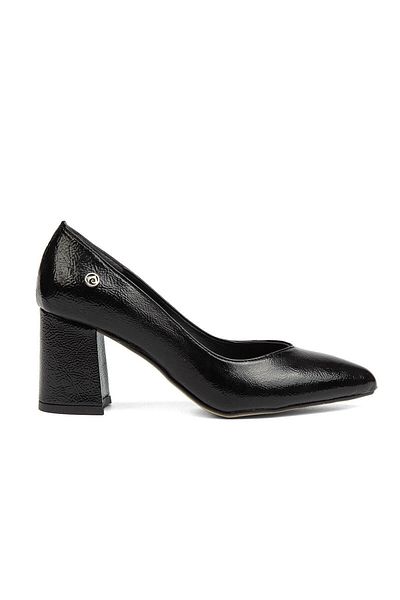 Pierre Cardin Pantofi de damă clasici cu toc încrețit negru