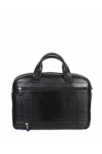 Aka Deri Leather Black Laptop Briefcase 251 10