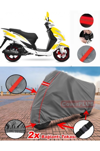 CoverPlus يوكي YB 150 جامبو القماش المشمع موتور القماش المشمع غطاء دراجة ناري...