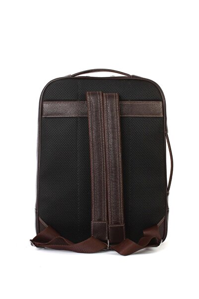 Aka Deri Genuine Leather Brown Laptop Backpack 908 4