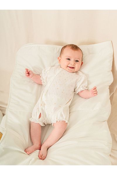 Kidaxi Jacquard Printed Barbatoz Jumpsuit |   3-24 Months Baby Clothing