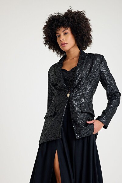 SELECTION PATRICE Siyah Payet Ceket