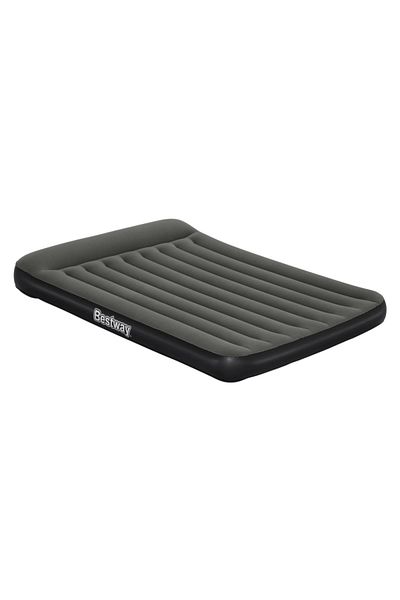 BESTWAY Bestway Tri-Tech Queen Air Mattress with Built-in Battery Pump - Grey - 203x152x30 cm - 26-67930