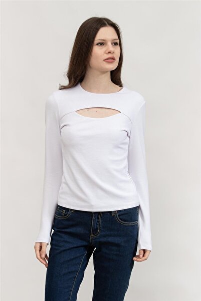 Guess Kadın Bisiklet Yaka T-Shirt