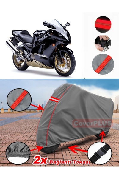 CoverPlus Kawasaki Zx-12 R Tarpaulin Motor Tarpaulin Motorbike Cover Tent Red...