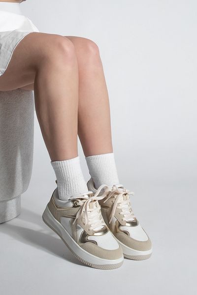 Marjin Damen-Sneaker mit hoher Sohle – Aryan Gold