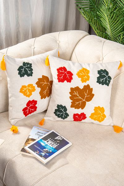 Bade Design 2-Piece Punch Embroidered Throw Pillow Cover Pillow Cover Highly Preferred