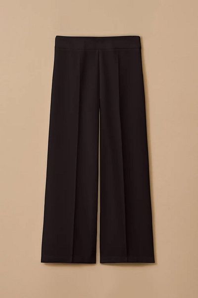 SEÇİL Women's High Waist Wide Leg Pants - Black