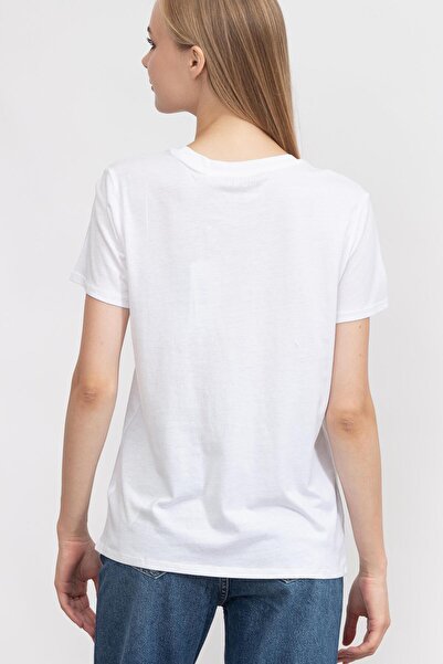 Guess Crew Neck White Women's T-Shirt W3Gı08K9Sn1G011