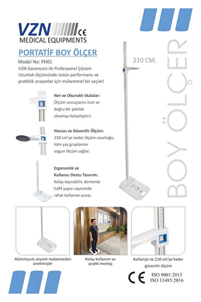 VZN PORTATİF TAŞINABİLİR BOY ÖLÇER