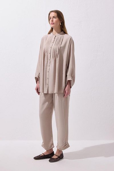 KADRİYE BAŞTÜRK Merly Shirt Pants Suit Stone