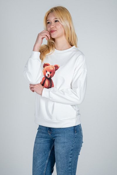 SCREENSHOT Women's Cute Teddy Bear Printed Sweatshirt / Comfortable and Stylish Design / with Different Color Options