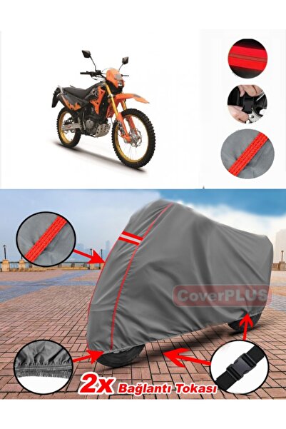CoverPlus Rks Rk200-R Tarpaulin Motor Tarpaulin Motorcycle Cover Tent Red Sti...