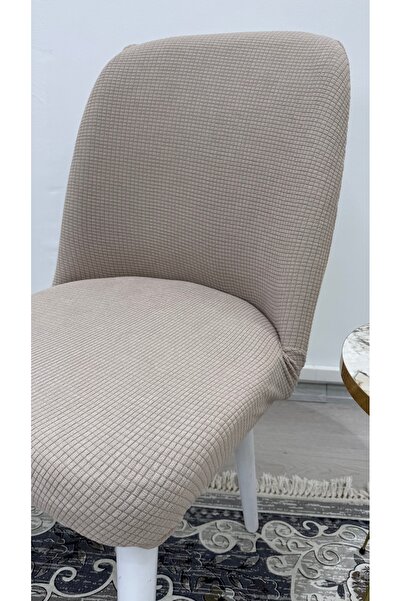 dyg home Büyük Oval Sandalye Kılıfı, Sandalye Örtüsü Kare Desen