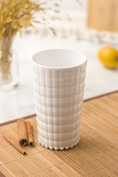 EWs Allegra White Set of 6 Glasses 750 ml Acrylic Material - Not Glass Shatter-Resistant