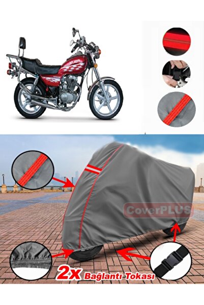 CoverPlus Kuba KB150-9 القماش المشمع غطاء دراجة نارية القماش المشمع خيمة حمرا...