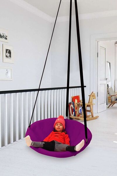 scoco Relaks Çocuk Ve Yetişkin Salıncak Koltuk - Yuvarlak Tavana Asılan Salıncak