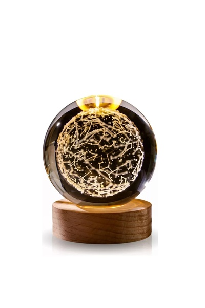 OEM Lampa Glob de Cristal Constelatii, lumina calda, USB, Glob 8 cm diametru,...