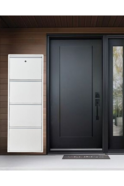 Arinna 4'lü Beyaz Metal Ayakkabılık ( KİLİTLİ )