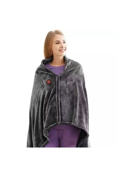 OEM Patura cu incalzire electrica, Warm & Cozy, gri, 150 x 80 cm, Control temperatura