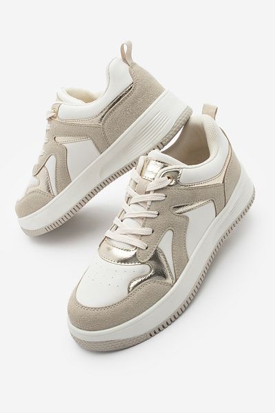 Marjin Damen-Sneaker mit hoher Sohle – Aryan Gold