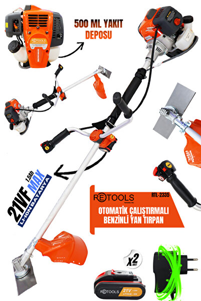 RETOOLS OTOMATİK ÇALIŞTIRMALI BENZİNLİ YAN TIRPAN