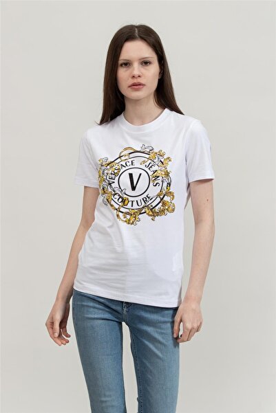 VERSACE JEANS COUTURE Γυναικείο T-Shirt 78HAHC01 CJ02C Λευκό