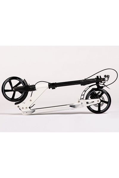 zola Trotinetă WhiteFrame, suspensie, amortizor, cric, frână ghidon, aluminiu