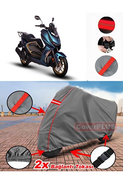 CoverPlus ريجال رابتور XSUV125 القماش المشمع غطاء دراجة نارية خيمة حمراء مخيط...