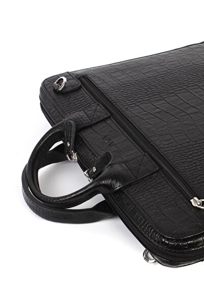 Aka Deri Black Leather Briefcase 239 12