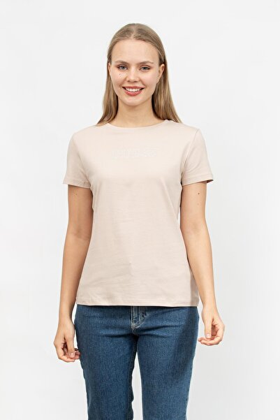 Guess Kadın Bisiklet Yaka T-Shirt