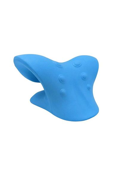 OEM Portable cervical pillow for neck and shoulder relaxation, pain relief, chiropractic, blue