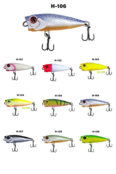 Hergele Balık Hergele Popper 3,3gr, 40mm, Lrf Su Üstü Maket Sahte Balık Rapal...