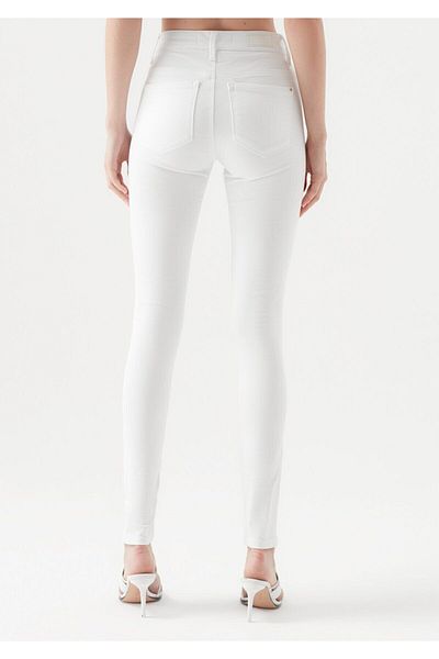 dressmix Women's Super Skinny White High Waist Ankle Length Narrow Leg (Does Not Show Inside)-3