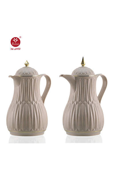 Rose RS-1818-طقم ترمس شاي وقهوة مكون من 2 ترمس روز سعة 1 لتر