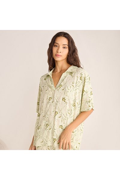 FAV Printed Collar Top and Pyjama Set