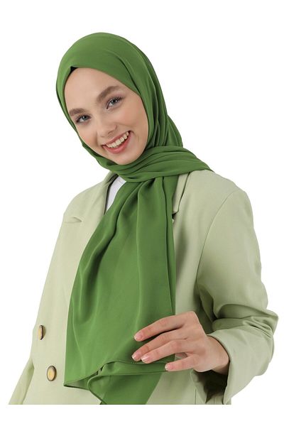 Tuva Chiffon Shawl - Forest Green - Shawl